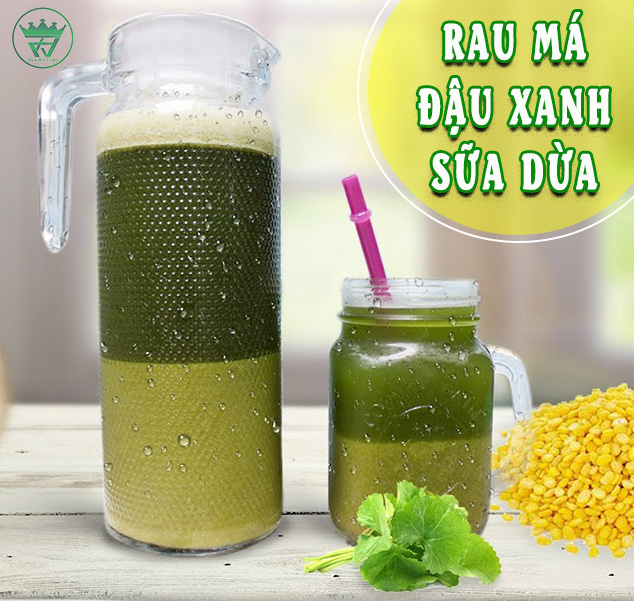 CÁCH LÀM RAU MÁ ĐẬU XANH SỮA DỪA
